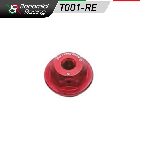 [ 보나미치 레이싱 ] T001 알루미늄 오일 캡 - 두카티 M22×1.5 Red