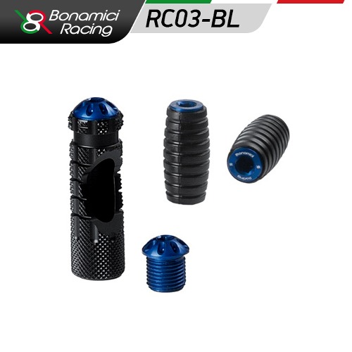 [ 보나미치 레이싱 ] RC03_BL 알루미늄 발판 및 컬러 캡 - Blue