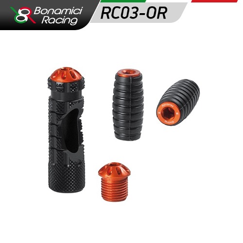 [ 보나미치 레이싱 ] RC03_OR 알루미늄 발판 및 컬러 캡 - Orange