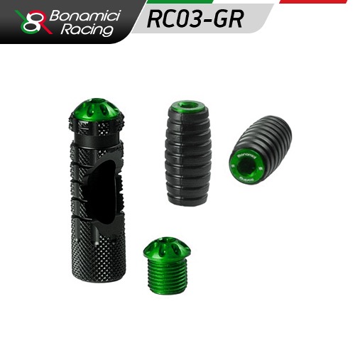 [ 보나미치 레이싱 ] RC03_GR 알루미늄 발판 및 컬러 캡 - Green